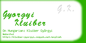 gyorgyi kluiber business card